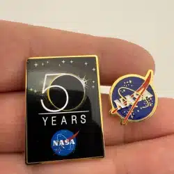 NASA 50 Years Pin + Nasa Logo Pin *scratches - read description*