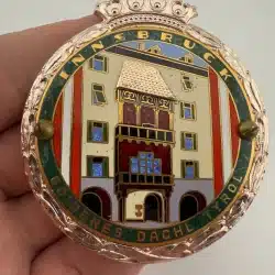 Innsbruck Golden Roof Austria Automobile Motor Car Enamel Badge Emblem