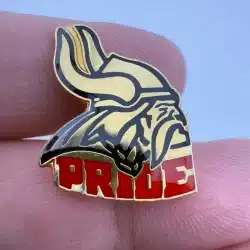 Viking Pride Gold Tone Lapel Hat Pin