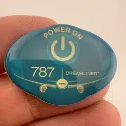 Boeing 787 Dreamliner Power On Lapel Hat Pin