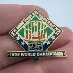 1999 New York Yankees World Champions for the 25th Time Pin by Peter David