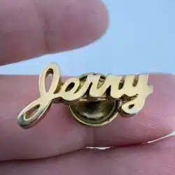Jerry Screwback Pin - Name Pin - Vintage