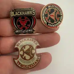 Lot of 3 Blackhawks Max Shacknai Invitational Pins - Arizona Soccer Tournament