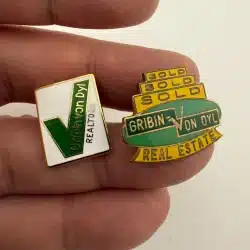 Lot of 2 Gribin Von Dyl Real Estate Pins - San Fernando Valley