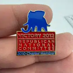 Victory 2012 Republican National Committee 2010 Charter Member Enamel Pin