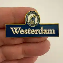 Holland America Line Westerdam Cruise Ship Enamel Pin - *Darker Blue*