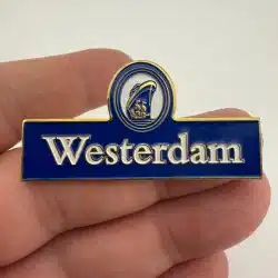 Holland America Line Westerdam Cruise Ship Enamel Pin - Royal Blue