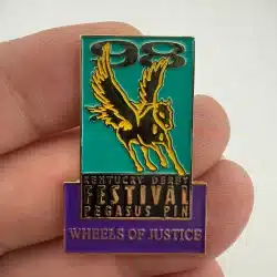 1998 Kentucky Derby Festival Pegasus Enamel Pin - Wheels Of Justice