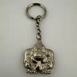 Vintage 90s Nintendo Donkey Kong Keychain Keyring - Silver Tone - RARE!
