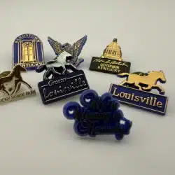 Lot of 7 Kentucky Travel Souvenir Plastic Pins - Bardstown, Horse Park, etc
