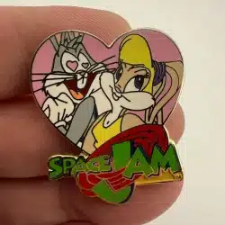 1996 Space Jam Bugs Bunny & Lola Bunny Lapel Pin by WinCraft - RARE