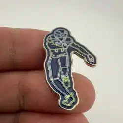 Alternative view of Starbucks x Seattle Seahawks Football Player Enamel Pin