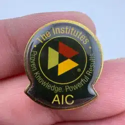 The Institutes Proven Knowledge Powerful Results AIC Enamel Pin - Claims?