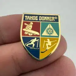 Tahoe Donner Snowboarding Skiing Cross Country Pin Brooch