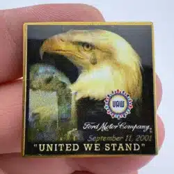 UAW and Ford Motor Company 9/11 United We Stand Lapel Hat Pin