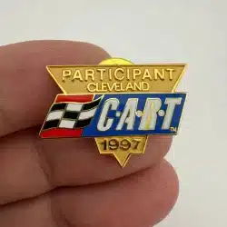 1997 CART Participant Cleveland Ohio Gold Tone Enamel Pin by Aminco