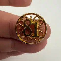 Vintage 1981 Avon 81 President's Club Award Pin Brooch - Gold Tone