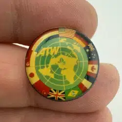 Unknown ATW Globe Pin with Flags