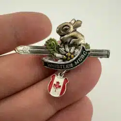 Whistler Mountain Ski Resort Pin - Bunny Skiing - British Columbia *open clasp*