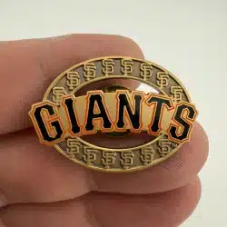 San Francisco SF Giants 2003 Bronze Oval Dual Logo Pin by PSG
