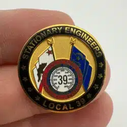 IUOE STATIONARY ENGINEERS LOCAL 39 CALIFORNIA LAPEL HAT PIN