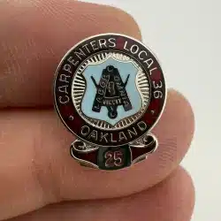 UBC United Brotherhood of Carpenters Local 36 Oakland CA 25 Year Member Pin
