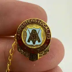 UBC United Brotherhood of Carpenters Local 713 California 40 Year Pin