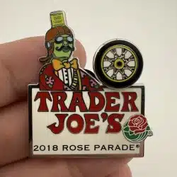 2018 Trader Joe’s Rose Parade Lapel Pin - Wheel Spins - Spinner