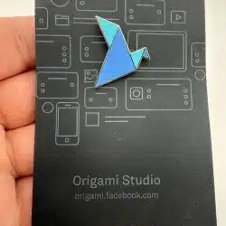 Origami Studio Facebook Promotional Lapel Hat Pin