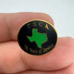 TSCA 25 Years Of Service Texas Lapel Hat Pin