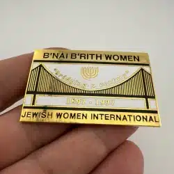 B'nai B'rith Women 1897-1997 Jewish International Large Lapel Pin