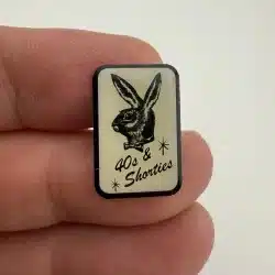 40s & Shorties Bunny Lapel Hat Pin *scratch marks*