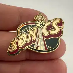 1996 Seattle Supersonics Basketball Space Needle Lapel Hat Pin