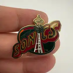 Alternative view of 1996 Seattle Supersonics Basketball Space Needle Lapel Hat Pin