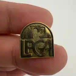 LPGA Logo Golfing Lapel Hat Pin *scuff marks*