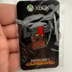 XBOX Minecraft Dungeons Redstone Monstrosity Golem Promotional Pin - 2019