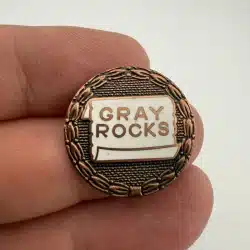 Vintage Gray Rocks Ski Area Copper Tone Pin - Quebec, Canada Lost Area