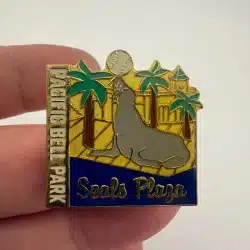 PACIFIC BELL PARK SEALS PLAZA LAPEL HAT PIN - HOME OF THE SF GIANTS