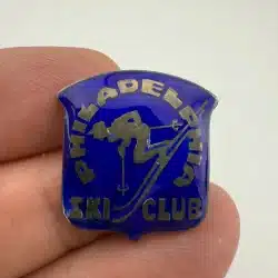 Vintage Philadelphia Ski Club Enamel Pin Brooch *marks*