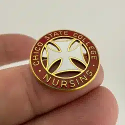 Vintage Chico State College California Nursing 10K Solid Gold Pin Brooch