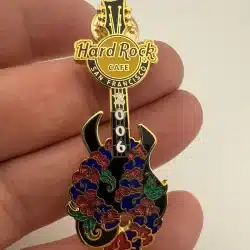 2006 Hard Rock Cafe San Francisco California Aloha Festival Guitar Pin