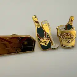 Grand Cordon Mumm Champagne Brut Lapel Pins - Arthus Bertrand Paris *USED*