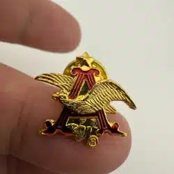 Anheuser-Busch Logo Pin Gold Tone Lapel Enamel