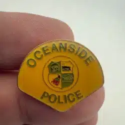 Oceanside Police Department Lapel Hat Pin - Vintage? - California *yellowing*