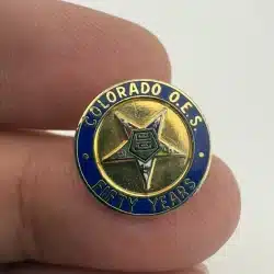 Colorado OES Order of the Eastern Star 50 Fifty Years Pin Brooch