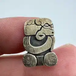 Vintage Signed Kriszio Mexico 925 Sterling Silver Aztec Animal Figure Pin