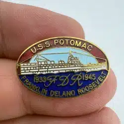 USS Potomac 1933-1945 Franklin Delano Roosevelt Pin Brooch