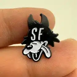 Unknown SF San Francisco Dog Mascot Lapel Hat Pin *small scratches*