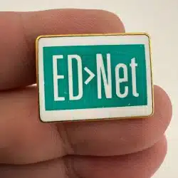 EDNet Lapel Hat Pin *scratch marks* - Early Education Site?