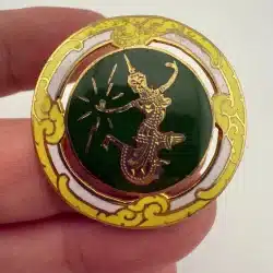 Manimekhala Goddess of Lightning Pin Brooch - Thailand - *Aging Enamel*
